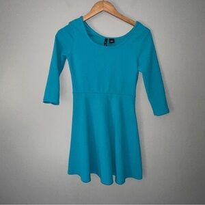 Ultra flirt textured a line 3/4 sleeve dress